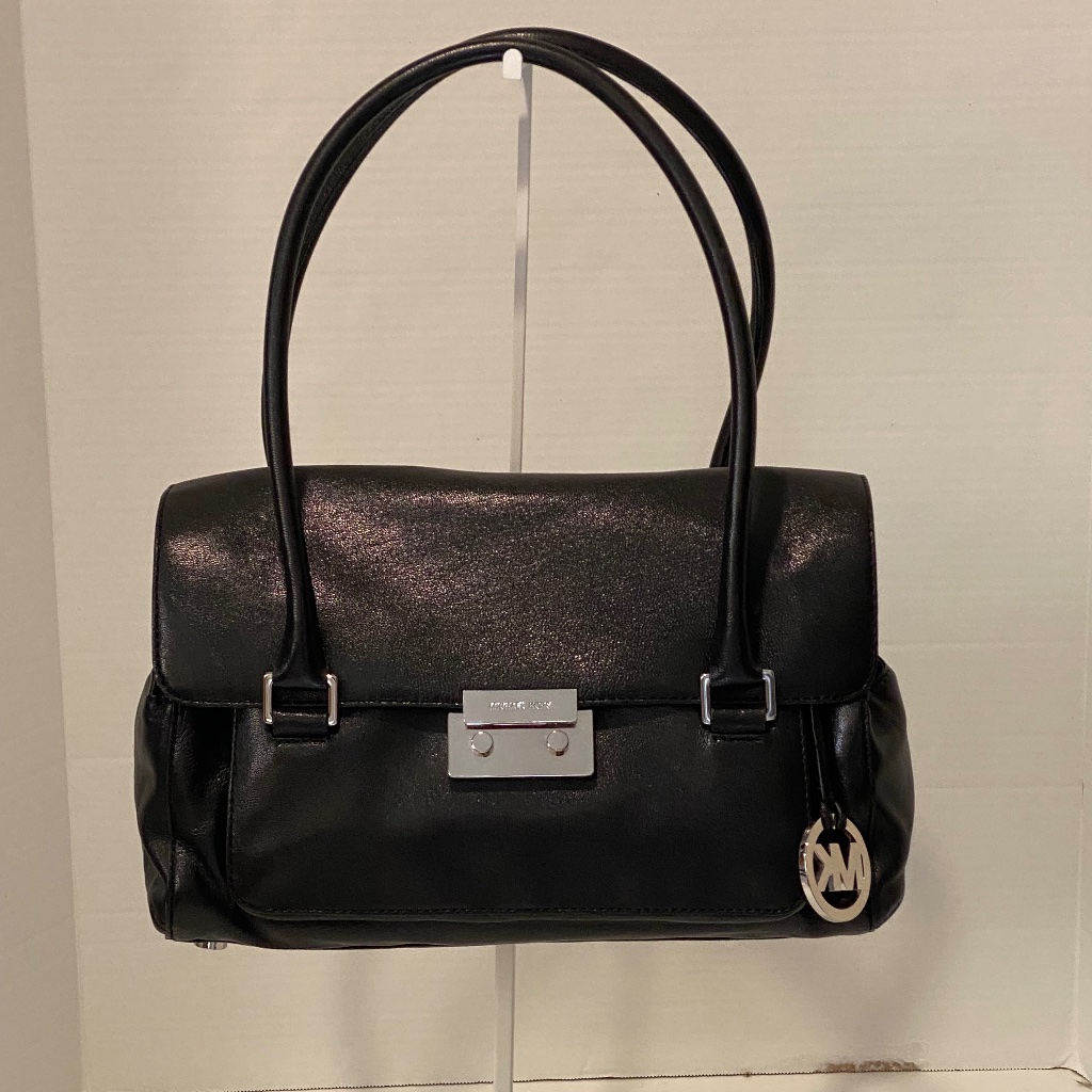 Nwt Michael Michael Kors Sloan Large Black Leather Shoulder Satchel
